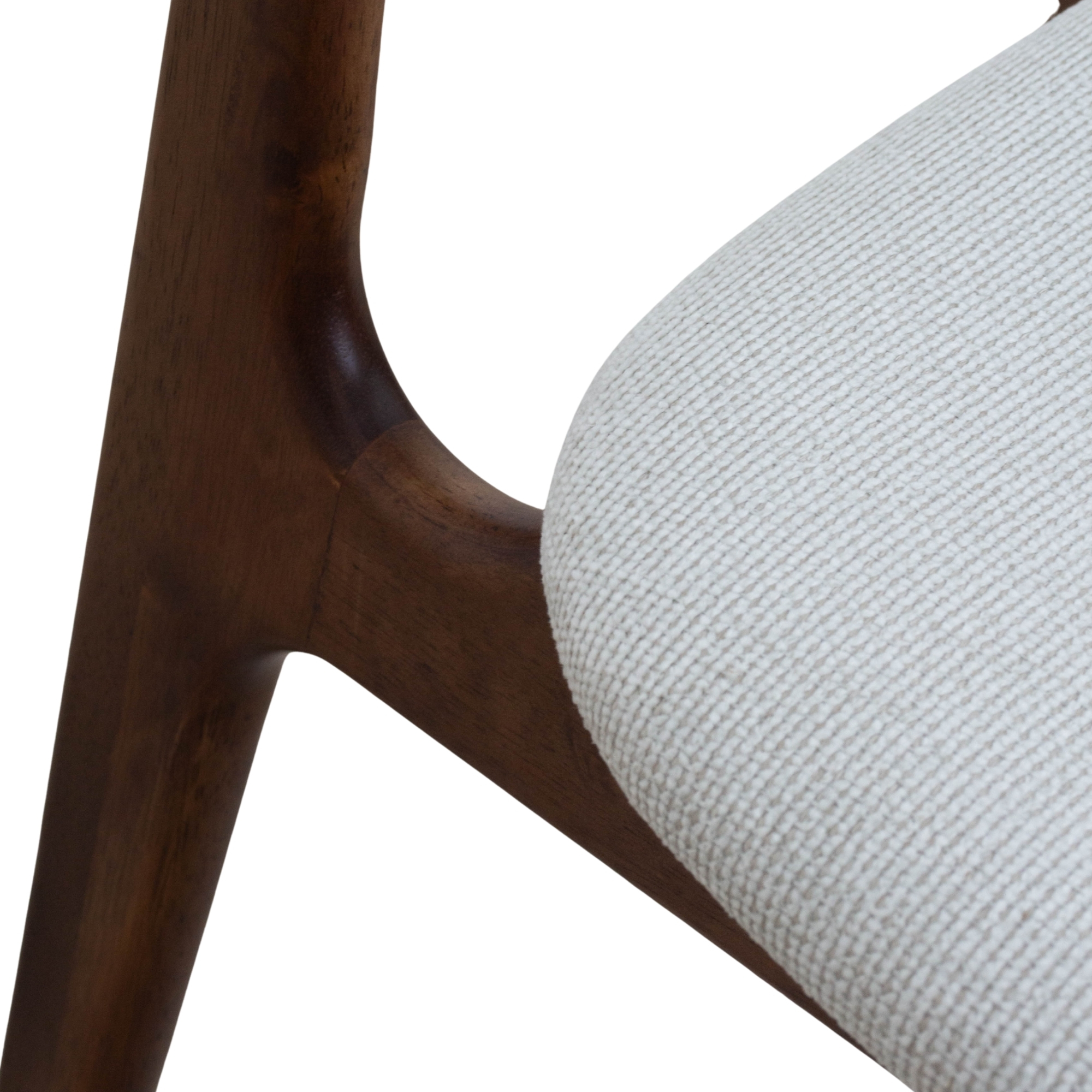 SILLA COMEDOR NINA MADERA Y TELA CREAM - 4
