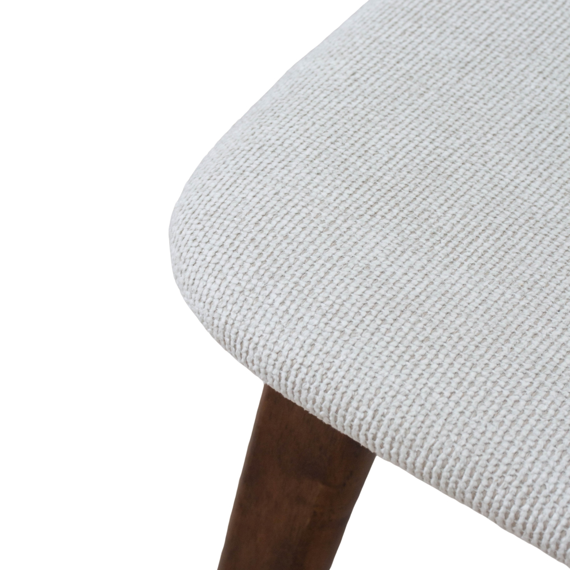 SILLA COMEDOR NINA MADERA Y TELA CREAM - 5