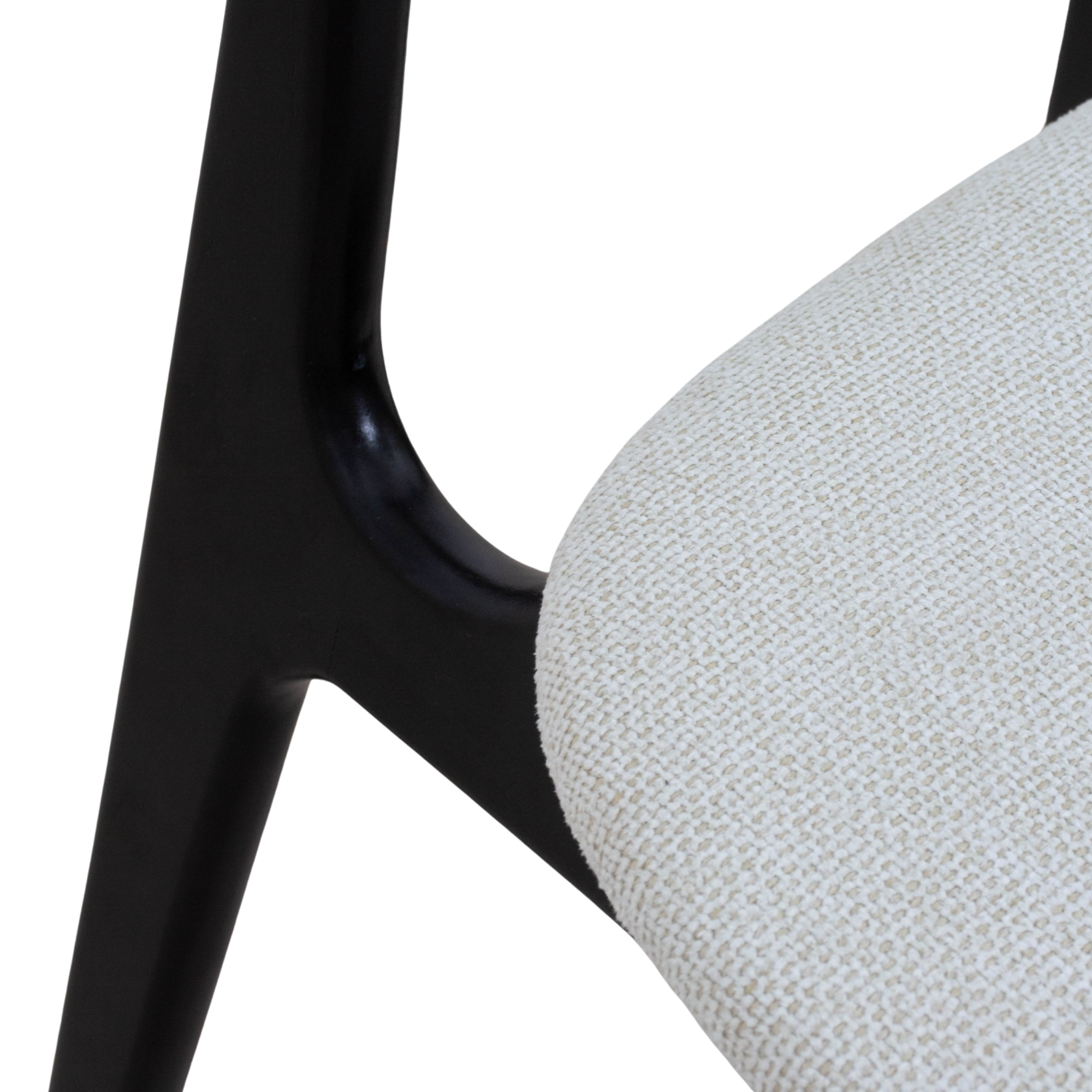 SILLA COMEDOR NINA MADERA BLACK Y TELA - 4