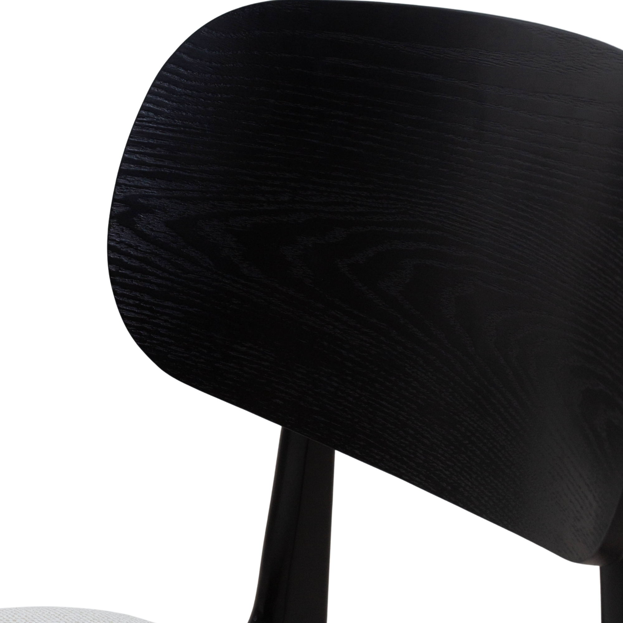 SILLA COMEDOR NINA MADERA BLACK Y TELA - 6