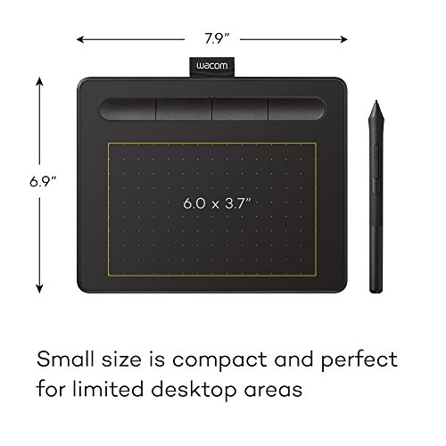 TABLETA DE DIBUJO WACOM CTL4100 INTUOS CON 3 PROGRAMAS DE SOFTWARE INCLUIDOS 7.9 'X 6.3' COLOR NEGRO - 4