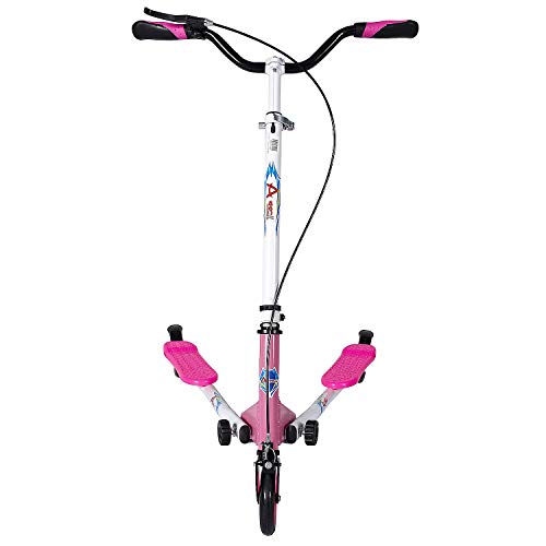 Scooter De 3 Ruedas Plegable Con Altura Ajustable – Patinete De Wiggle Para Niños Y Adultos, Capacidad 100kg, Freno De Respuesta Rápida