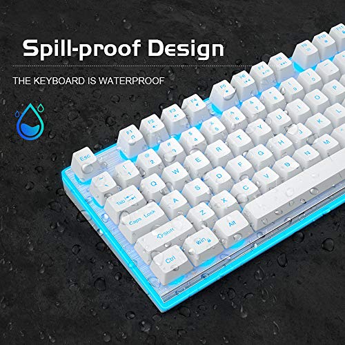 MAGEGEE GT838 TECLADO Y RATÓN PARA JUEGOS COMBO RGB RETROILUMINADO 104 TECLAS PANEL DE ALUMINIO USB CON CABLE TECLADO - 5