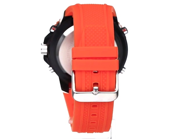 RELOJ U.S POLO ASSN SPORT HOMBRE DEPORTIVO US9483 CORREA NARANJA SILICONA - 4