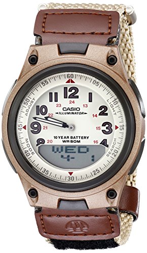 RELOJ CASIO HOMBRE AW80V-5BV BEIGE - 1
