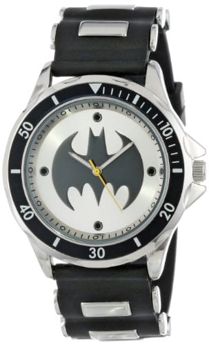RELOJ DC COMICS HOMBRE ANÁLOGO BATMAN BAT9062 BANDA NEGRA GOMA - 1