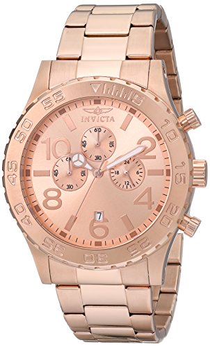 RELOJ INVICTA HOMBRE 1271 SPECIALTY CRONÓGRAFO ESFERA ROSA 18 QUILATES CHAPADOIONES ROSADO - 1