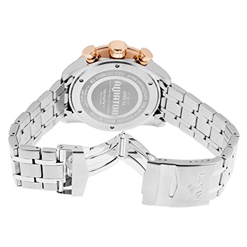 RELOJ INVICTA HOMBRE 17203 AVIATOR BAÑADA ORO ROSA 18K PLATEADO ACERO INOXIDABLE - 3