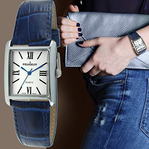 RELOJ PEUGEOT MUJER VESTIR PLATEADO CUERO - 2