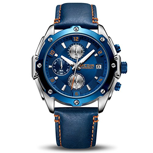 RELOJ MEGIR HOMBRE ELEGANTE CASUAL EJÉRCITO MILITAR CRONÓGRAFO NEGOCIOS DEPORTE TRABAJO CUARZO - 1