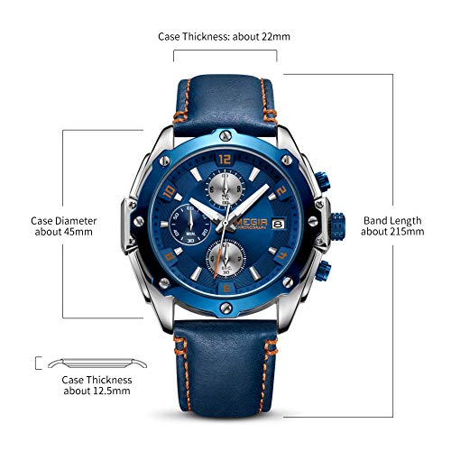 RELOJ MEGIR HOMBRE ELEGANTE CASUAL EJÉRCITO MILITAR CRONÓGRAFO NEGOCIOS DEPORTE TRABAJO CUARZO - 4