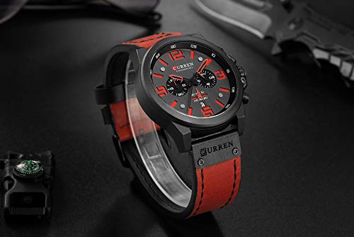 RELOJ GLOBAL SHOPEX HOMBRE ANÁLOGO CORREA CLÁSICO CASUAL RESISTENTE AL AGUA CRONÓGRAFO FECHA CUERO ACERO INOXIDABLE CUARZO - 3