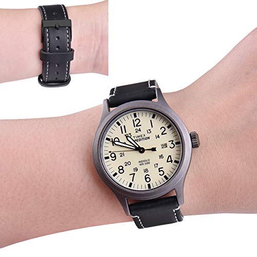 RITCHE - CORREA DE CUERO DE LIBERACIÓN RÁPIDA PARA RELOJ CUERO DE GRANO SUPERIOR 18 19 20 21 22 23 O 24MM - 2