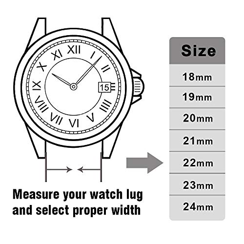 RITCHE - CORREA DE CUERO DE LIBERACIÓN RÁPIDA PARA RELOJ CUERO DE GRANO SUPERIOR 18 19 20 21 22 23 O 24MM - 4
