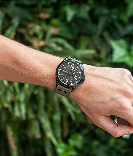 RELOJ STUHRLING HOMBRE ANÁLOGO DEPORTIVO ORIGINAL MENS AVIADOR RÁPIDA CONFIGURACIÓN FECHA CASUAL ACERO INOXIDABLE - 5