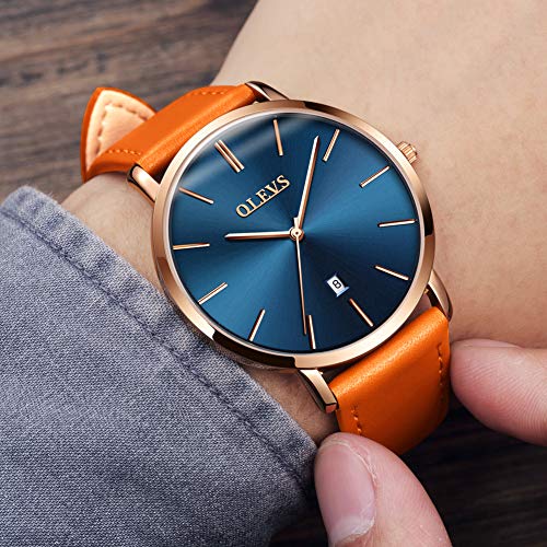 RELOJ OLEVS HOMBRE ANÁLOGO RESISTENTE AL AGUA CUARZO EL REGALO PERFECTO - 4