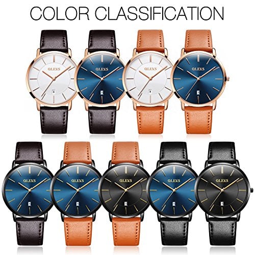RELOJ OLEVS HOMBRE ANÁLOGO RESISTENTE AL AGUA CUARZO EL REGALO PERFECTO - 5