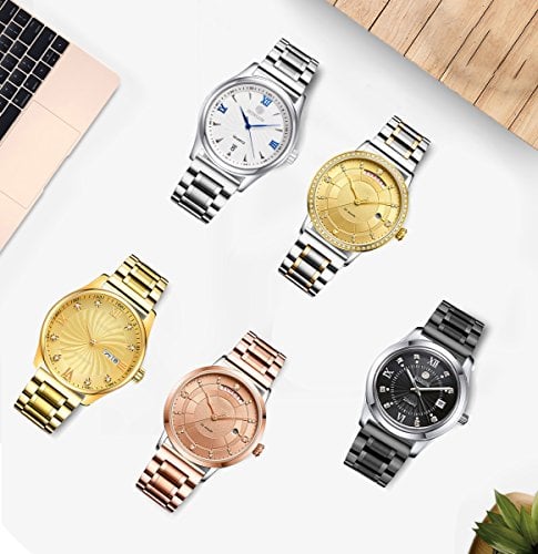 BINLUN - EXTENSIONES DE RELOJ DE ACERO INOXIDABLE DE REPUESTO CON EXTREMO RECTO Y CURVADO LIBERACIÓN RÁPIDA 6 COLORES - 4