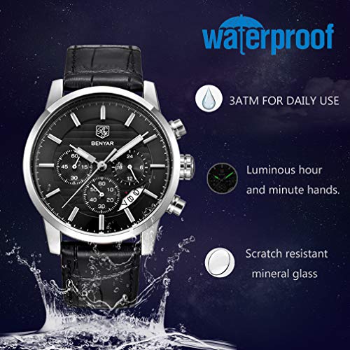 RELOJ BENYAR HOMBRE DEPORTIVO CRONÓGRAFO IMPERMEABLE CUARZO - 3