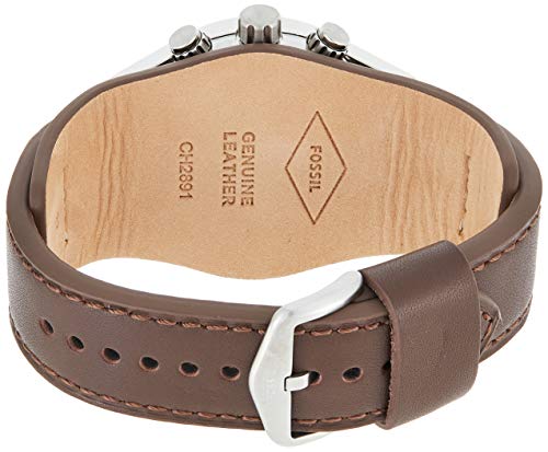 RELOJ FOSSIL HOMBRE CH2891 COACHMAN CASUAL MARRÓN CUERO ACERO INOXIDABLE CUARZO - 2