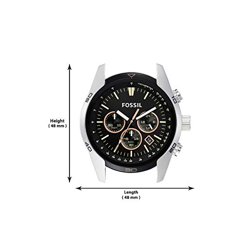 RELOJ FOSSIL HOMBRE CH2891 COACHMAN CASUAL MARRÓN CUERO ACERO INOXIDABLE CUARZO - 6