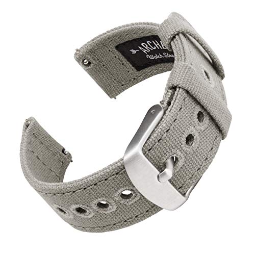 ARCHER WATCH STRAPS - BANDAS DE REPUESTO PARA RELOJ DE LIBERACIÓN RÁPIDA DE LONA VARIOS COLORES 45/64IN25/32IN 0.86IN - 1