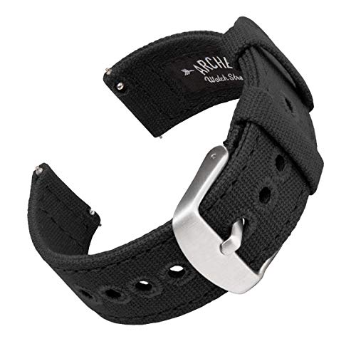 RELOJ ARCHER HOMBRE STRAPS BANDAS REPUESTO LIBERACIÓN RÁPIDA LONA VARIOS45 64IN25 32IN 0.86IN - 1