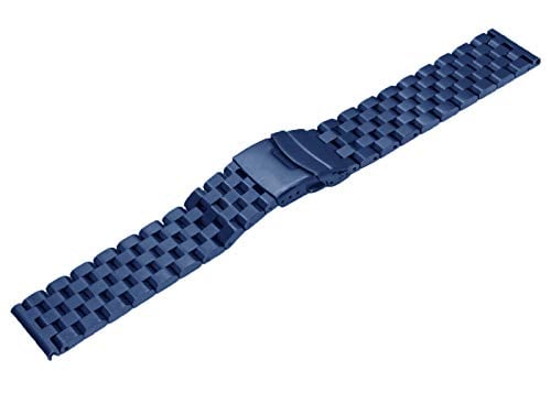 RELOJ GLOBAL SHOPEX UNISEX INVICTA-9410 SINAIKE CORREA SÓLIDO AZUL NEGRO PLATEADO 0.95 0.87 ACERO INOXIDABLE - 3