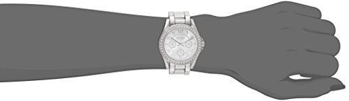 RELOJ XOXO MUJER ANÁLOGO CAJA PLATEADO BISEL INCRUSTACIÓN CRISTAL ESFERA RAYOS SOL - 2