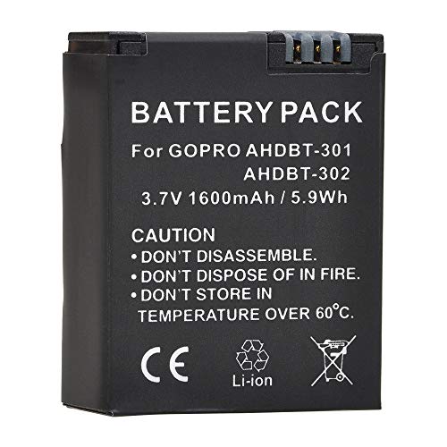Batterie DuraPro AHDBT-301 AHDBT-302 pour GoPro Hero3 chargeur USB LED à 3 emplacements pour Gopro Hero 3 / 3 caméras d'action