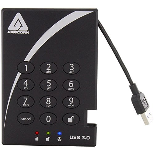 DISCO DURO EXTERNO PORTÁTIL APRICORN CON CIFRADO DE HARDWARE AES XTS (2 TB USB 3.0 256 BITS) - 2