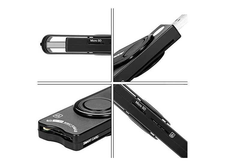LECTOR DE TARJETAS INTELIGENTES USB ROCKETEK DOD MILITAR USB CAC LECTOR DE TARJETAS DE MEMORIA COMPATIBLE CON WINDOWS - 4