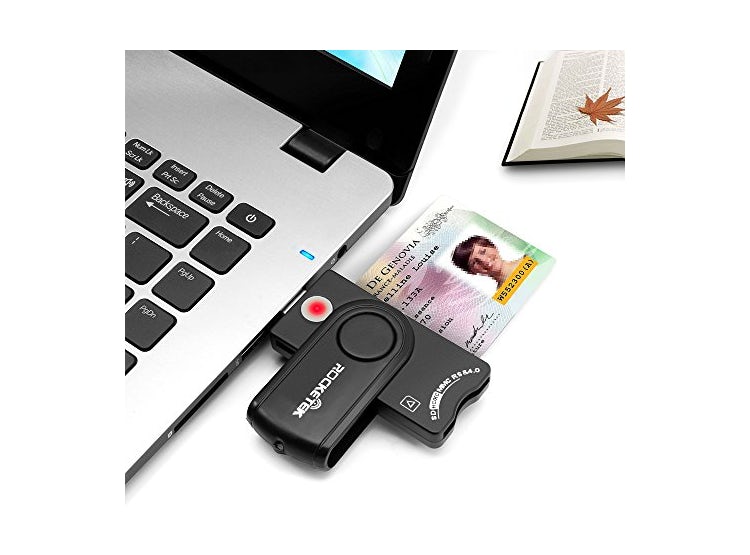 LECTOR DE TARJETAS INTELIGENTES USB ROCKETEK DOD MILITAR USB CAC LECTOR DE TARJETAS DE MEMORIA COMPATIBLE CON WINDOWS - 6