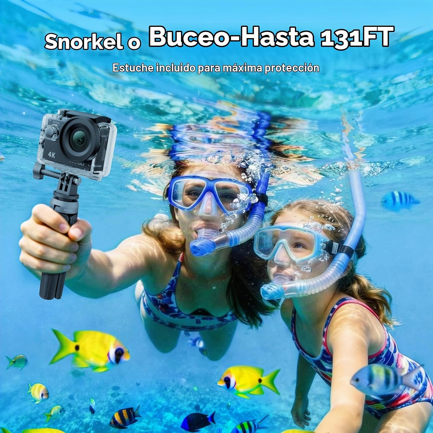 VIDEOCÁMARA SUMERGIBLE DV CON WIFI AAKASO EK7000 4K ACTION CAMERA SPORTS. - 3