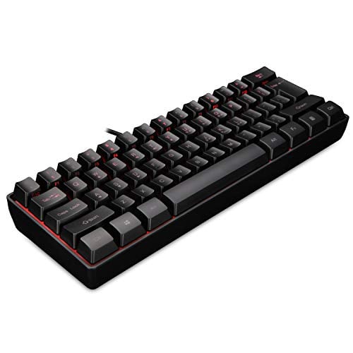 DGG K60 61 TECLAS MULTICOLOR RGB ILUMINADO LED RETROILUMINADO TECLADO PARA JUEGOS CON CABLE IMPERMEABLE MINI COMPACTO 60 - 1