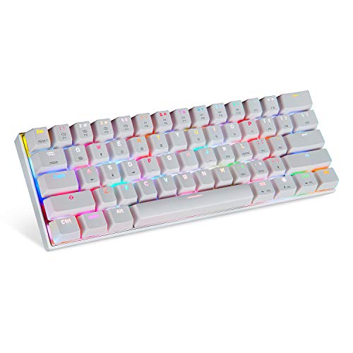 MOTOSPEED - TECLADO MECÁNICO INALÁMBRICO 3.0 (61 TECLAS RGB LED RETROILUMINADO TIPO C TECLADO DE OFICINA - 1