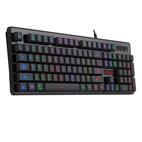 TECLADO PARA JUEGOS DE PC 104 REDRAGON K509-RGB TECLAS SILENCIOSAS DE PERFIL BAJO TECLADO RGB RETROILUMINADO DYAUS - 1