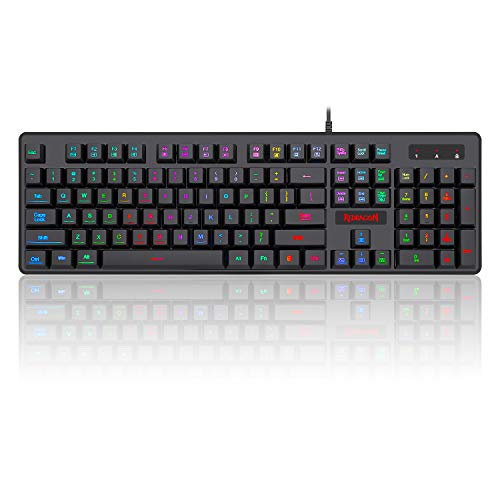 TECLADO PARA JUEGOS DE PC 104 REDRAGON K509-RGB TECLAS SILENCIOSAS DE PERFIL BAJO TECLADO RGB RETROILUMINADO DYAUS - 2