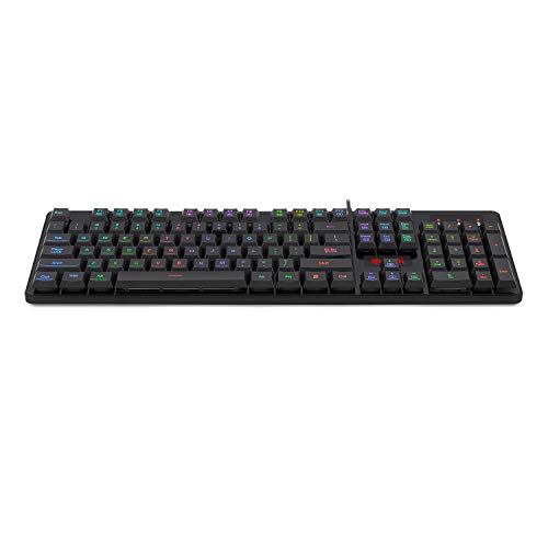 TECLADO PARA JUEGOS DE PC 104 REDRAGON K509-RGB TECLAS SILENCIOSAS DE PERFIL BAJO TECLADO RGB RETROILUMINADO DYAUS - 3