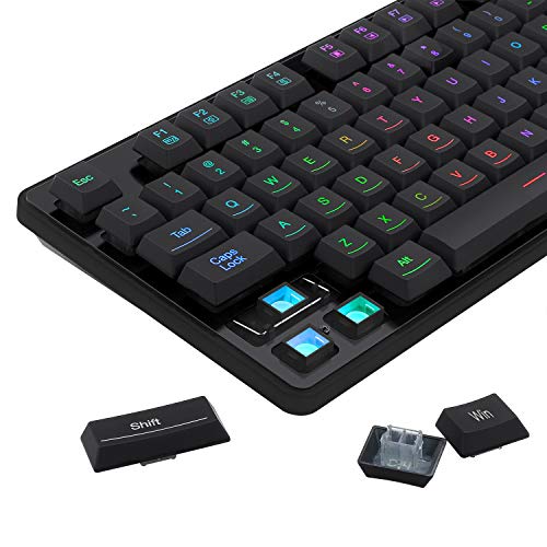TECLADO PARA JUEGOS DE PC 104 REDRAGON K509-RGB TECLAS SILENCIOSAS DE PERFIL BAJO TECLADO RGB RETROILUMINADO DYAUS - 5