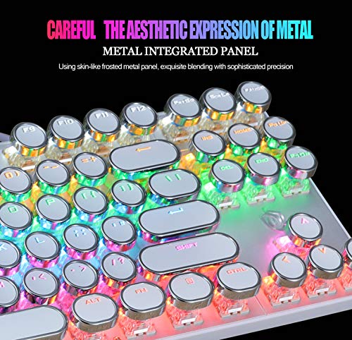 TECLADOS PARA JUEGOS TECLADO MECÁNICO PARA JUEGOS TECLADO MECÁNICO INTERRUPTOR AZUL CON 9 MODOS DE RETROILUMINACIÓN RGB - 6