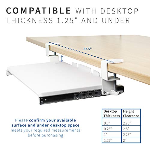 VIVO MOUNT-KB05ES - Bandeja Deslizante Para Teclado Y Ratón Con
