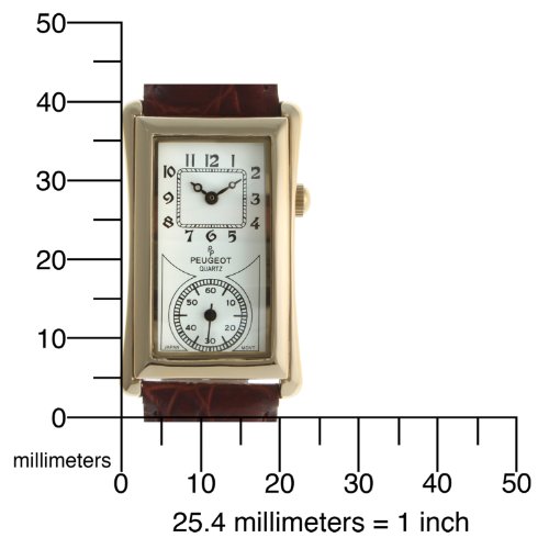 RELOJ PEUGEOT HOMBRE 2038G MÉDICO CONTORNEADO VINTAGE CORREA MARRÓN CUERO - 6