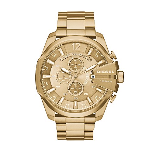 RELOJ DIESEL HOMBRE DZ4360 CRONÓGRAFO MEGA CHIEF ORO ACERO INOXIDABLE CUARZO - 1