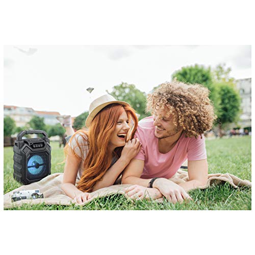 ILIVE ISB199B - ALTAVOZ INALÁMBRICO PARA FIESTA CON EFECTOS DE LUZ LED Y BATERÍA RECARGABLE INCORPORADA COLOR NEGRO - 4