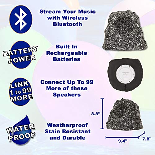THEATER SOLUTIONS BY GOLDWOOD B41GG INALÁMBRICO RECARGABLE BLUETOOTH AL AIRE LIBRE SISTEMA DE ALTAVOCES ROCK - 3