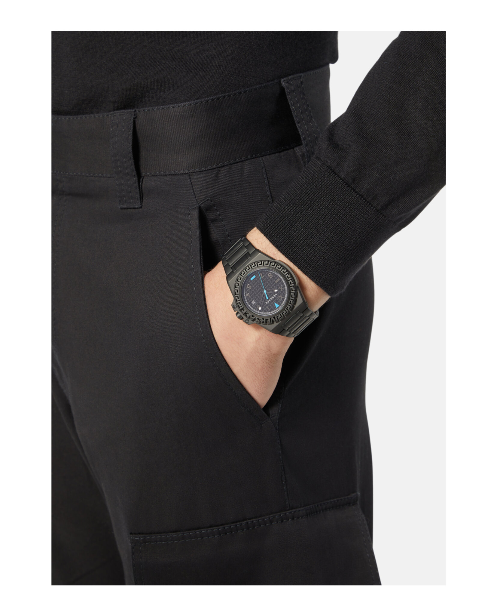 RELOJ VERSACE GRECA REACTION (HOMBRE) EN NEGRO - 5