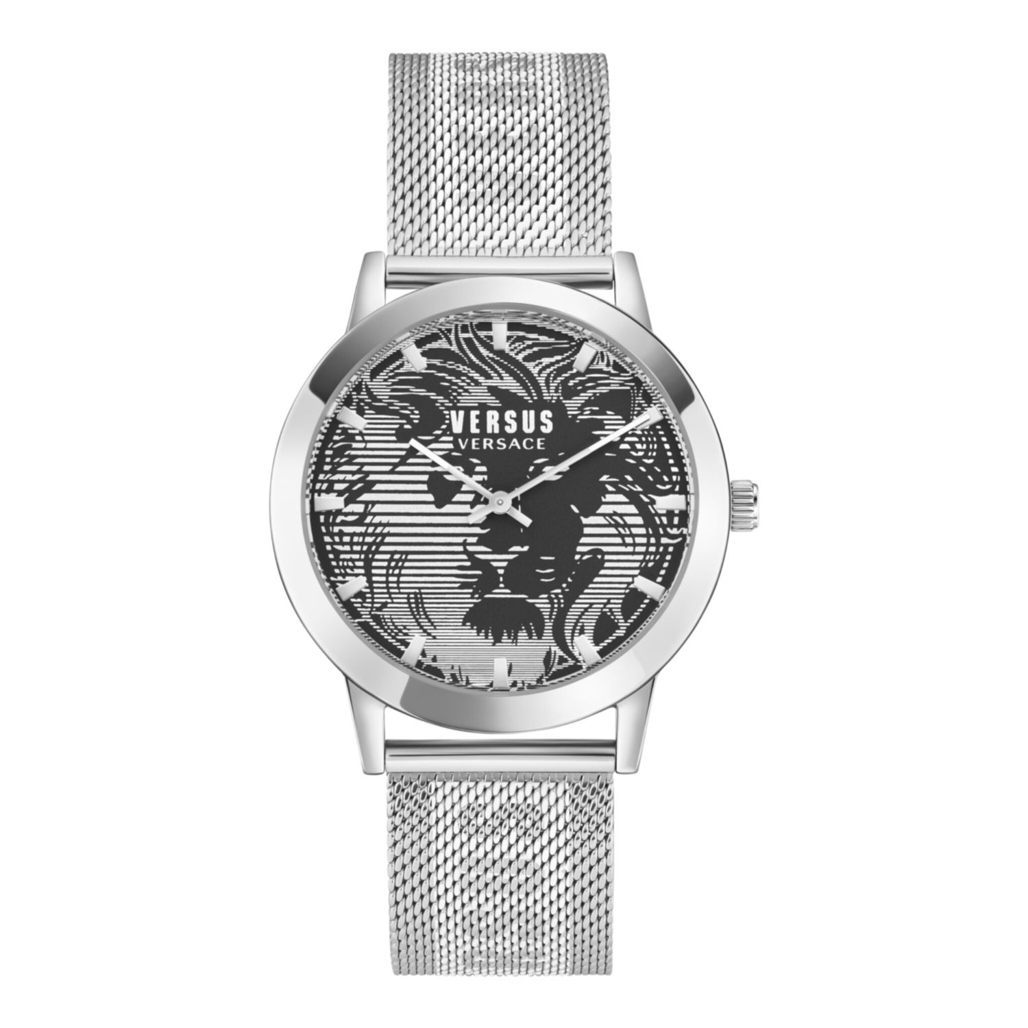Versus By Versace Orologio Uomo Barbes Solar VSPHN0120 - Movimento Al Quarzo, Cassa Acciaio 46mm, Cinturino In Tessuto Grigio