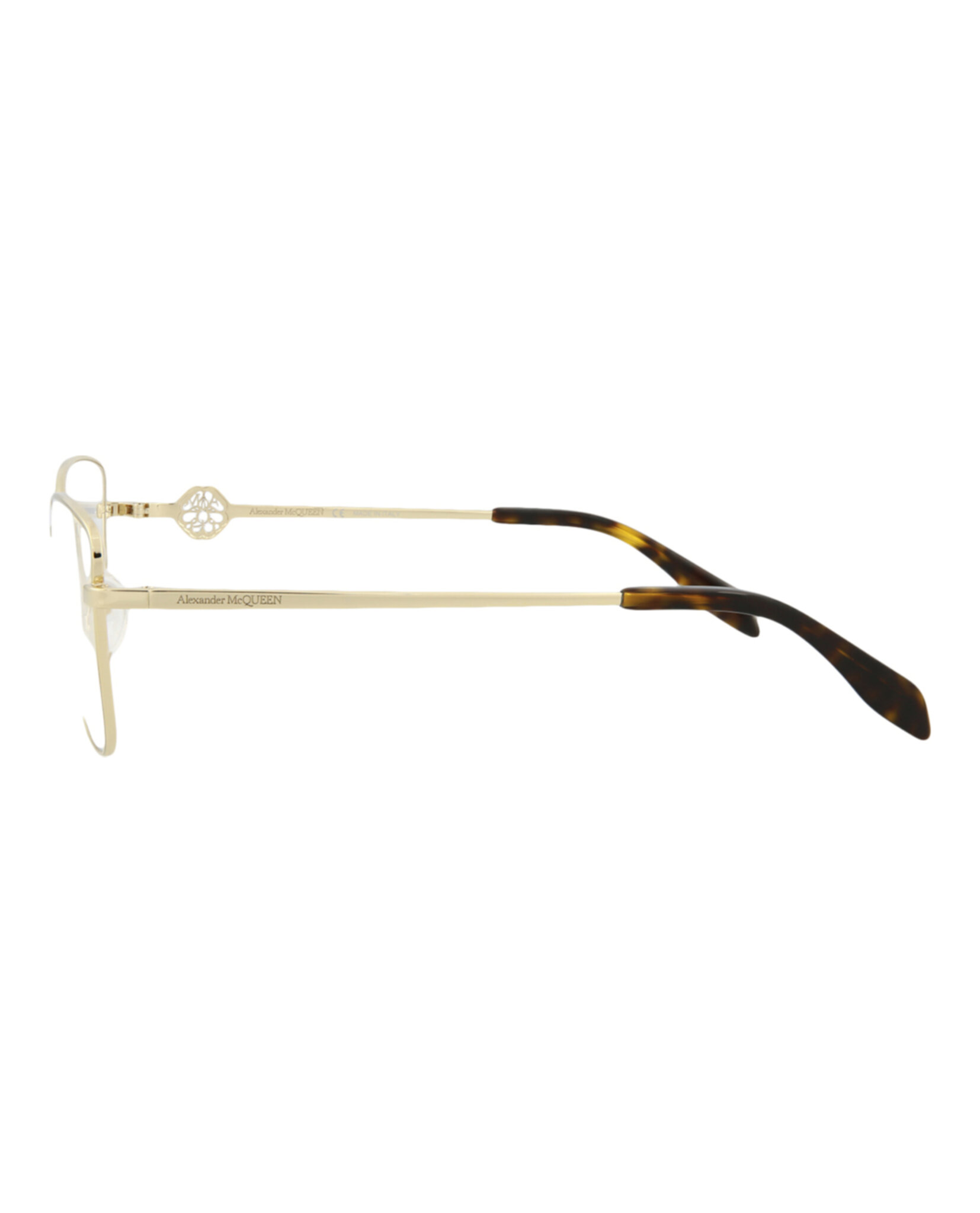 MONTURA ÓPTICA MARCO ÓPTICO DE METAL (MUJER) CON MARCO DE OJOS DE GATO DE ALEXANDER MCQUEEN EN DORADO TRANSPAREN - 3