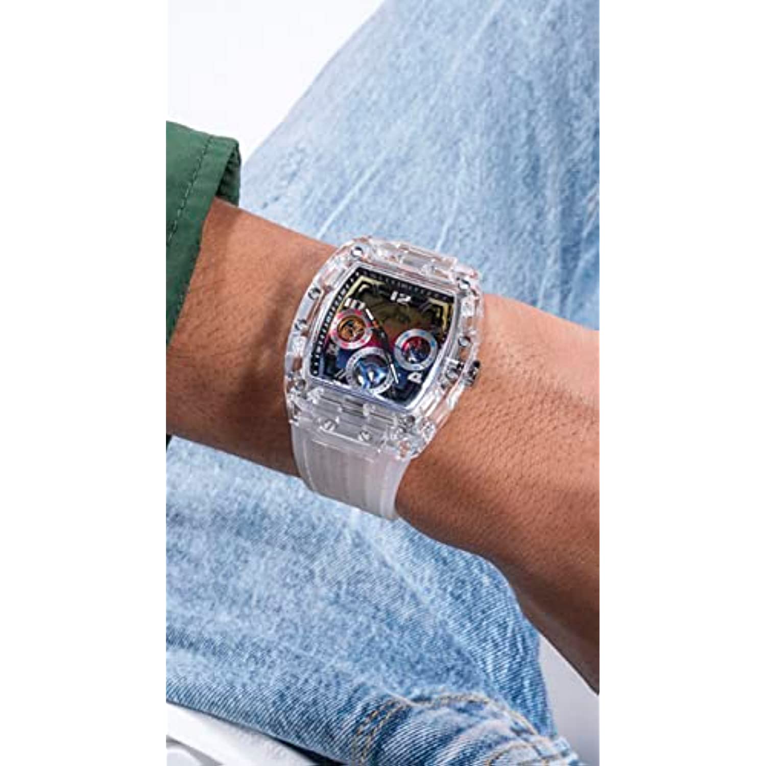 RELOJ GUESS HOMBRE DEPORTIVO GW0499G3 TRANSPARENTE - 3